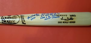Lenny Dykstra 1986 World Series Autographed Louisville Slugger Bats 1
