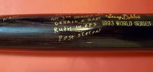 Lenny Dykstra 1993 World Series Autographed Louisville Slugger Bats 1