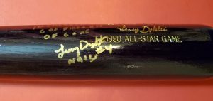 Lenny Dykstra 1990 All Star Game Autographed Louisville Slugger Bats 2