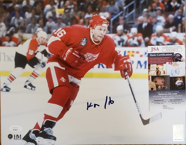 Vladimir Konstantinov Detroit Red Wings Autographed 8x10 Action Photo