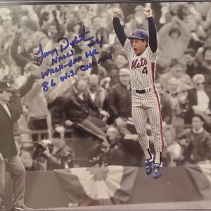 Lenny Dykstra Autographed 8x10 Photo Inscription 86 NLCS Walk Off HR WS Champs
