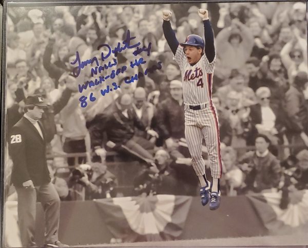 Lenny Dykstra Autographed 8x10 Photo Inscription 86 NLCS Walk Off HR WS Champs