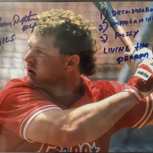 Lenny Dykstra Autographed 8x10 Photo Inscription Drugs Pussy Living The Dream