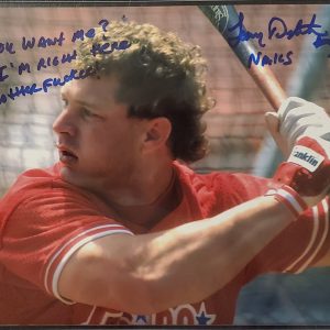Lenny Dykstra Autographed 8x10 Photo Inscription You Want Me Im Right Here Mother Fucker