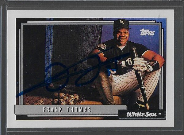 Frank Thomas 1992 Topps #555 Autographed Card