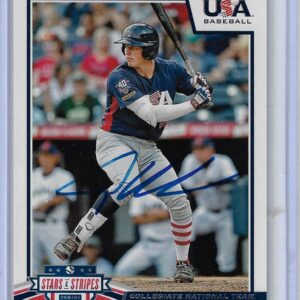 Adley Rutschman 2019 Panini USA Baseball Stars and Stripes #9 Autographed Card