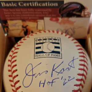 Jim Kaat Autographed HOF Baseball Inscribed 2022 HOF Under Logo