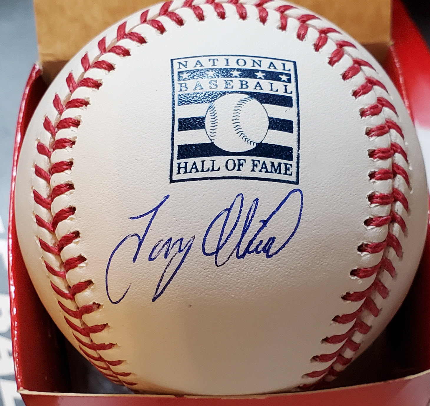 Tony Oliva Autographed HOF Baseball under Logo - SportsGraphing