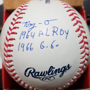 Tony Oliva Autographed HOF Stat Ball v2