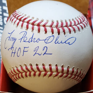 Tony Pedro Oliva Autographed Ball with Full Name HOF22 Inscription v1