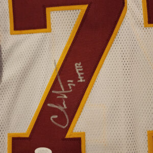 Charles Mann Autographed White Custom Redskins HTTR Jersey 1