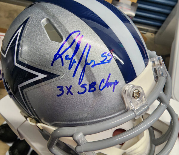 Robert Jones Autographed Cowboys 3X Superbowl Champions Mini Helmet 1