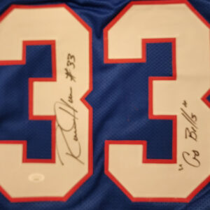 Ronnie Harmon Autographed Custom Go Bills Jersey 3