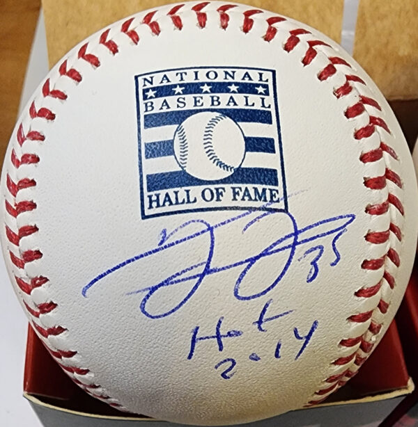 Frank Thomas Autographed HOF Manfred Baseball LOGO HOF 2014 JSA 1