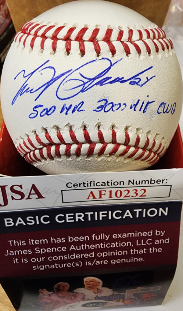 Miguel Cabrera Autographed OMLB 500 HR 3000 Hit Club Baseball JSA COA SMUDGED 2
