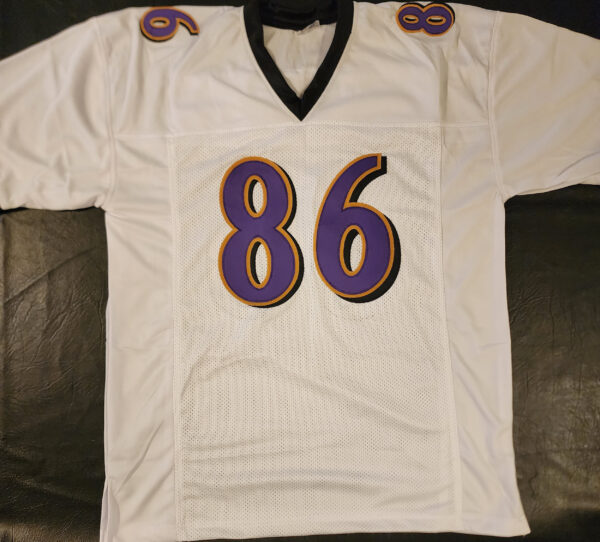 Todd Heap Autographed Custom Baltimore White Jersey inscribed Ring of Honor 4