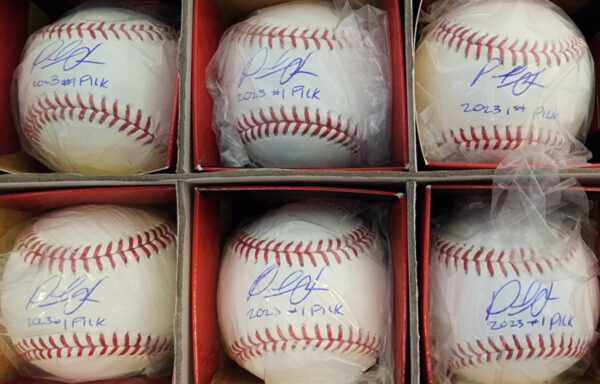 Paul Skenes Autographed Baseball Inscribed 2023 #1 Pick v2
